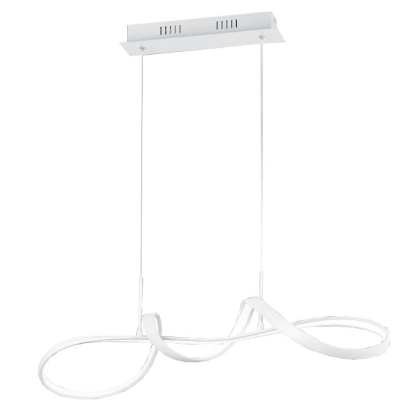 Suspension LED Perugia blanche minimaliste