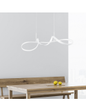 Lámpara LED colgante minimalista Perugia blanca ambiente
