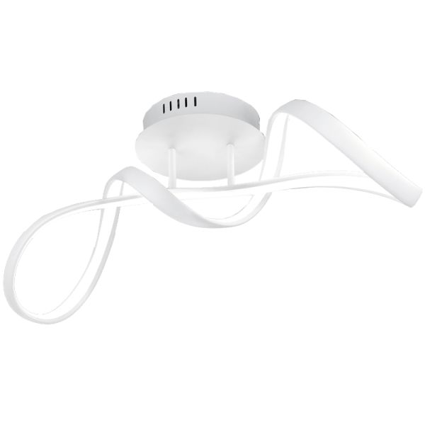 Plafonnier LED dimmable en métal blanc Perugia