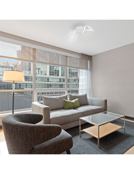 Lâmpada de teto LED de metal regulável branca ambiente Perugia