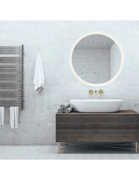 Espejo LED redondo Aurora ambiente