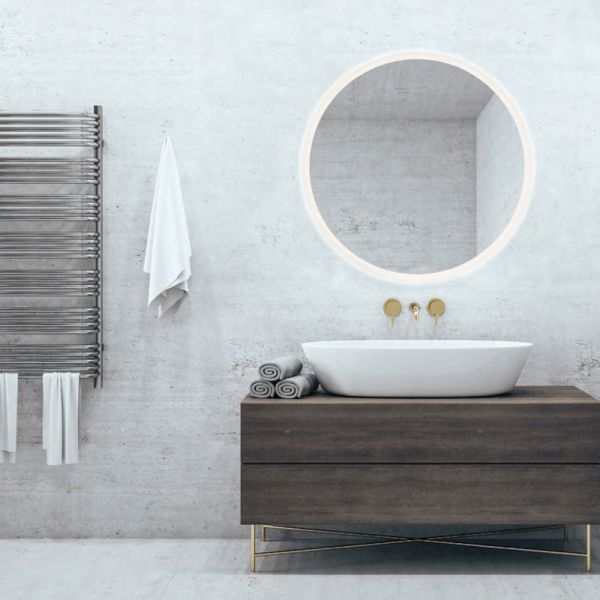 Espejo LED redondo Aurora ambiente