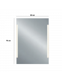 Espejo LED rectangular Lucia para baño medidas