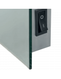 Espejo LED rectangular Lucia para baño interruptor