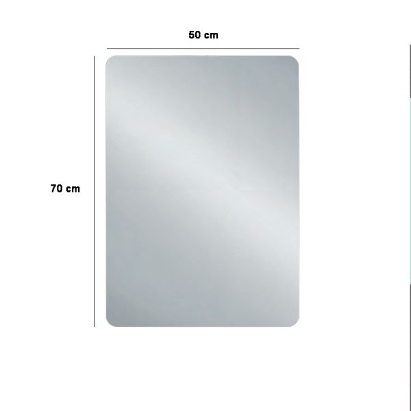 Mesures du miroir LED rétro-éclairé de la lune rectangulaire