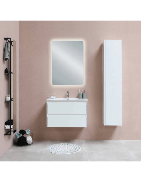 Espejo LED retroiluminado Luna rectangular ambiente