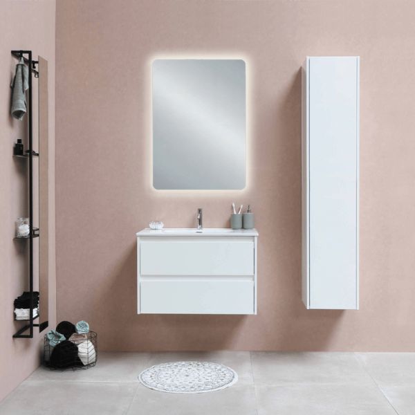 Espejo LED retroiluminado Luna rectangular ambiente