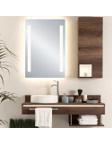Espejo con luz LED rectangular Senna ambiente