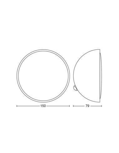 Medidas do candeeiro de mesa portátil inteligente Hue Go LED