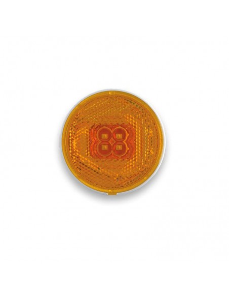 Piloto LED Redondo Galibo Lateral Fristom FT-060 LED Homologado 12v 24v Camion Remolque | LeonLeds
