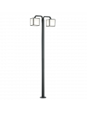 Lampadaire extérieur anthracite Cubango 2xE27