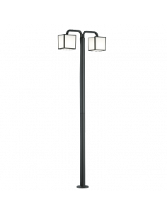 Farola exterior antracita Cubango 2xE27