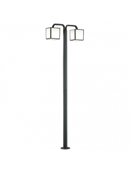 Farola exterior antracita Cubango 2xE27