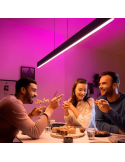 Lámpara LED colgante Ensis negra Philips Hue ambiente inteligente