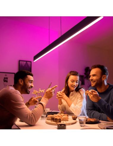 Candeeiro pendente LED Ensis preto Philips Hue atmosfera inteligente