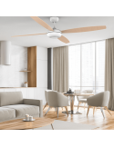 Ventilador de techo sin luz Kudari con palas reversibles ambiente