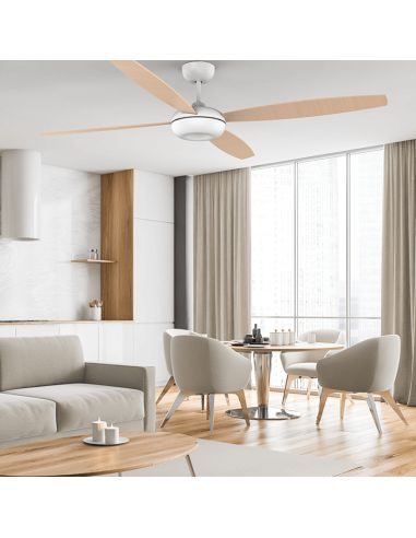 Ventilador de techo sin luz Kudari con palas reversibles ambiente