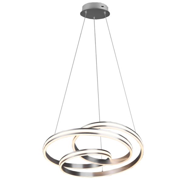 Luminária de teto LED de níquel Nuria 60W 7200Lm 2300K-3000K-4000K Trio | leonleds