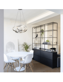 Luminária de teto LED de níquel Nuria 60W 7200Lm 2300K-3000K-4000K Trio Ambiente | leonleds