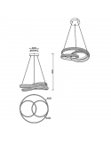 Lámpara de techo LED de diseño Nuria 60W 7200Lm 2300K-3000K-4000K Trio | LeonLeds
