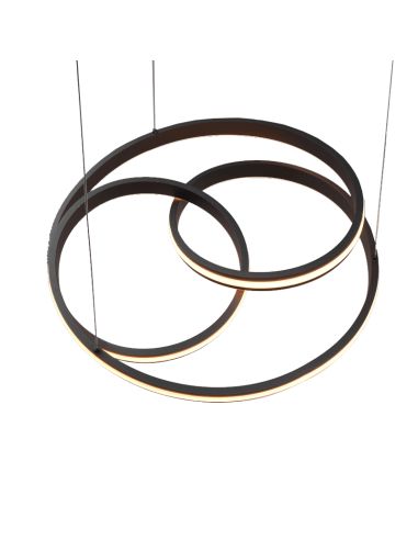 Luminária de teto LED preta design Nuria 60W 7200Lm 2300K-3000K-4000K Trio | leonleds