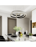 Ambiente Lámpara de techo LED negra de diseño Nuria 60W 7200Lm 2300K-3000K-4000K Trio | LeonLeds