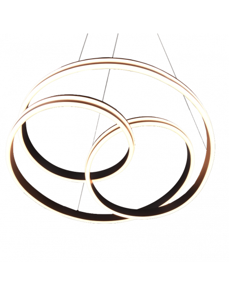 Plafonnier LED noir design Nuria 60W 7200Lm 2300K-3000K-4000K Trio | leonleds