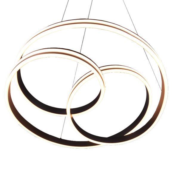 Plafonnier LED noir design Nuria 60W 7200Lm 2300K-3000K-4000K Trio | leonleds