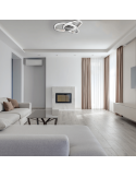 Plafón LED de diseño Nuria 58W 7000Lm 2300K-3000K-4000K Niquel Ambiente | LeonLeds