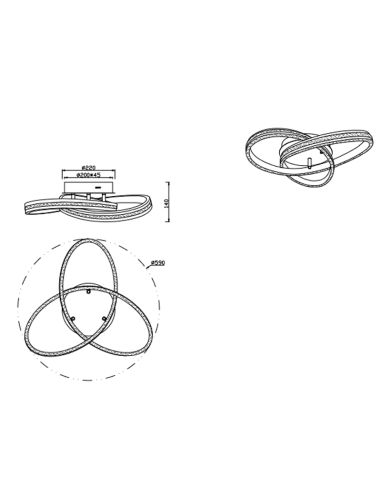 Plafón LED de diseño Nuria 58W 7000Lm...