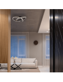 Ambiente Plafón LED de diseño Nuria 58W 7000Lm 2300K-3000K-4000K Negro | LeonLeds