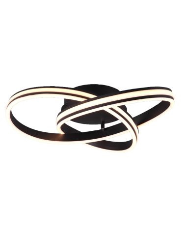 Plafón LED de diseño Nuria 58W 7000Lm 2300K-3000K-4000K Negro | LeonLeds