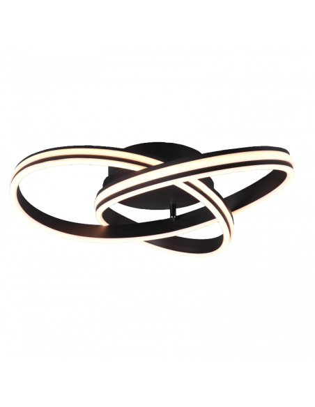 Plafonnier LED design Nuria 58W 7000Lm 2300K-3000K-4000K Noir | leonleds