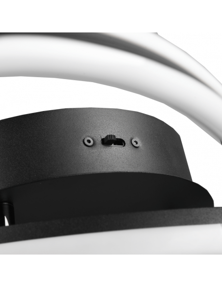 Nuria Design Plafonnier LED Interrupteur 58W 7000Lm 2300K-3000K-4000K Noir | leonleds