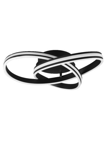 Plafón LED de diseño Nuria 58W 7000Lm 2300K-3000K-4000K Negro | LeonLeds