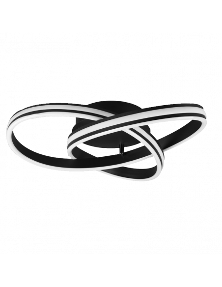 Plafón LED de diseño Nuria 58W 7000Lm 2300K-3000K-4000K Negro | LeonLeds