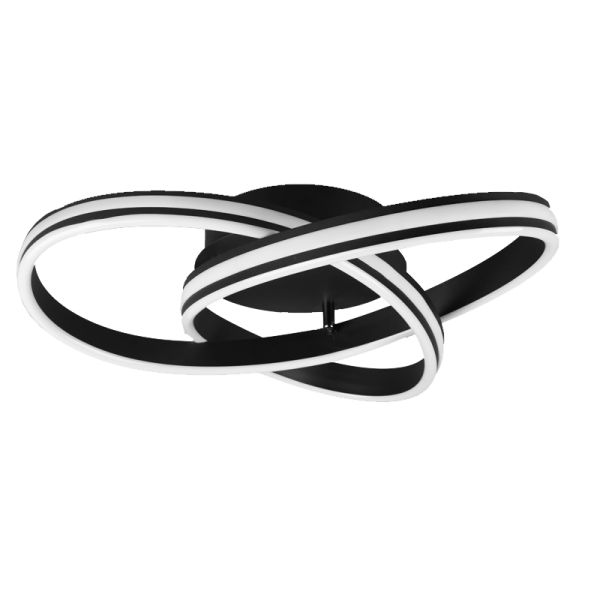 Plafón LED de diseño Nuria 58W 7000Lm 2300K-3000K-4000K Negro | LeonLeds