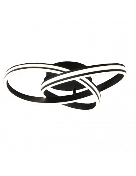 Plafonnier LED design Nuria 58W 7000Lm 2300K-3000K-4000K Noir| leonleds