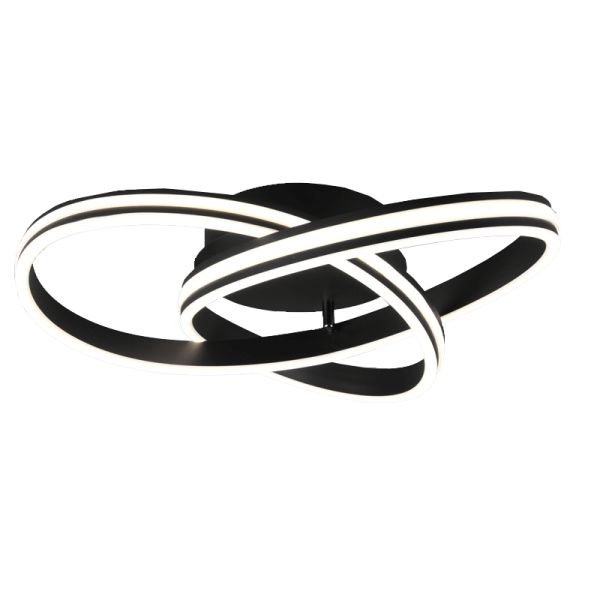 Plafonnier LED design Nuria 58W 7000Lm 2300K-3000K-4000K Noir| leonleds