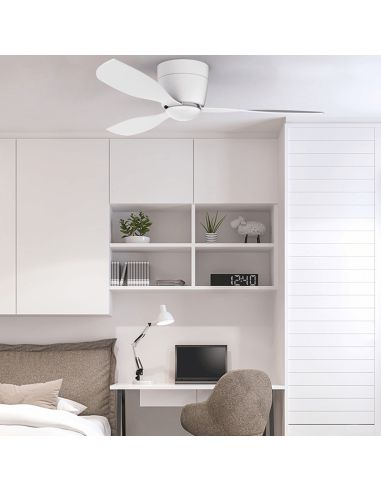 Ventilador branco silencioso Bora LED 3000k ambiente