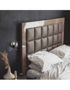 Applique anthracite pur avec abat-jour en verre fumé 2