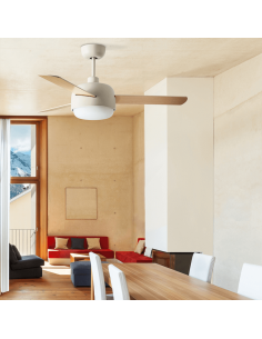 Ventilador con luz y aspas reversibles Klar 2