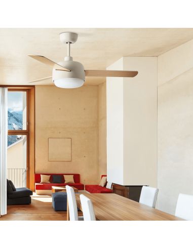 Ventilador com luz e pás reversíveis Klar ambiente