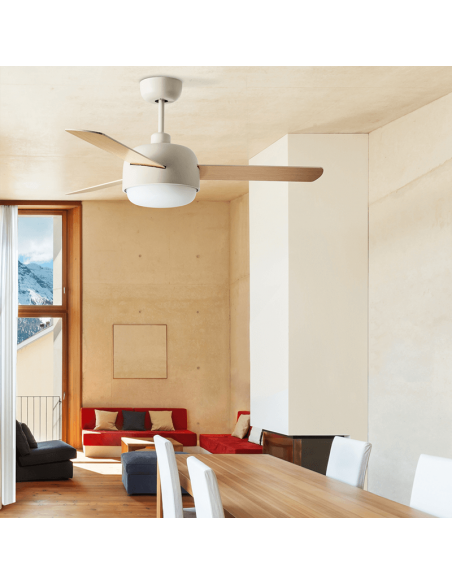 Ventilador con luz y aspas reversibles Klar ambiente