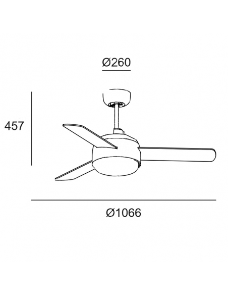 Ventilateur à pales légères et réversibles Klar mesures