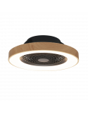 Ventilador LED Tibet madera y negro