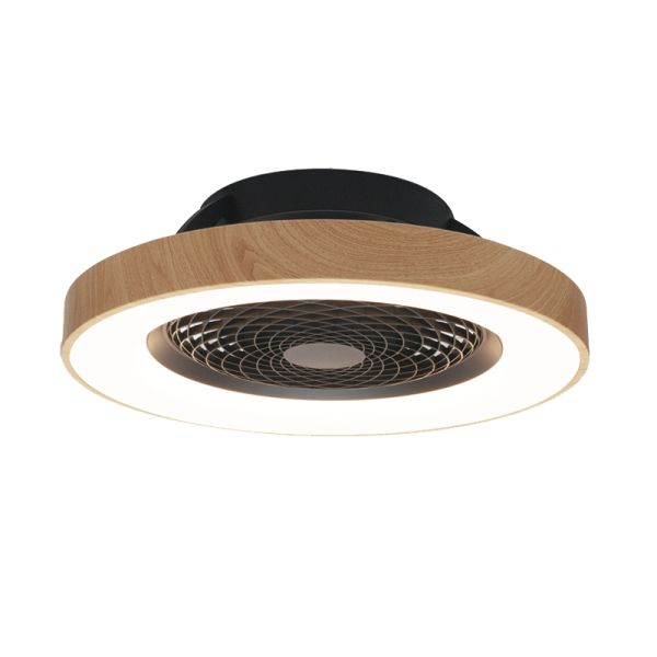Ventilador LED Tibet madera y negro