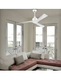 Ventilador de techo blanco sin luz Mogan ambiente