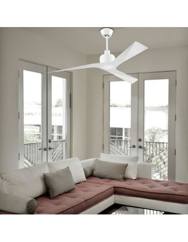 Ventilateur de plafond blanc sans lumière Mogan ambiente