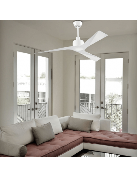 Ventilador de techo blanco sin luz Mogan ambiente